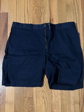 J. Crew Men's Navy Flat-Front Chino Shorts